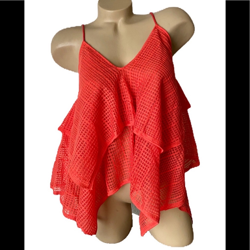 ❌sold Foxiedox Coral Felix Top Small NWT NEW anthro - Picture 1 of 2